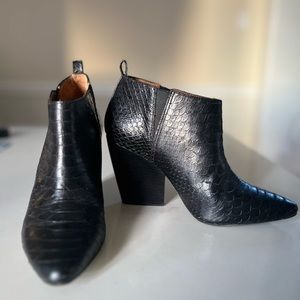 Rebecca Minkoff Snakeskin Ankle Boots - 6M